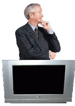 Man Contemplates Fixing His TV